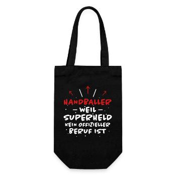 Handball Spruch Sport Lustiges Handballer Geschenk - Geschenkbeutel für Flaschen - Schwarz - Vorne