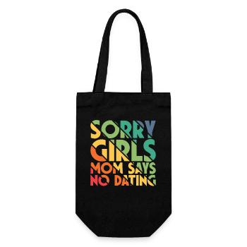 Sorry Girls Mom Sagt KeinDate Babyparty - Geschenkbeutel für Flaschen - Schwarz - Vorne
