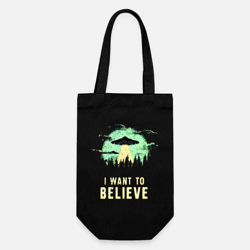 UFO #lovely toons - Gift Bag for Bottles - black