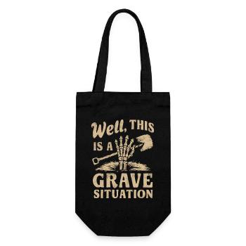 Cimetière de squelettes Jeu de mots Drôle Dicton - Sac à bouteille - noir - Devant