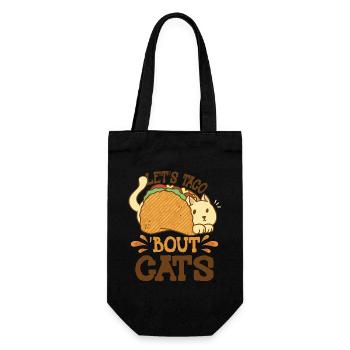 Let's Taco Bout Cats Catlover - Gift Bag for Bottles - black - Front