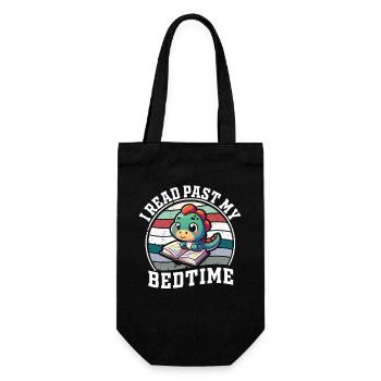 I read after bedtime read dinosaurs - Gift Bag for Bottles - black - Front