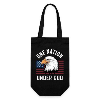 Amérique États-Unis Dire Une Nation sous Dieu 4 juillet - Sac à bouteille - noir - Devant