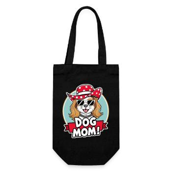 Cute dog with hat and sunglasses dog lover - Gift Bag for Bottles - black - Front