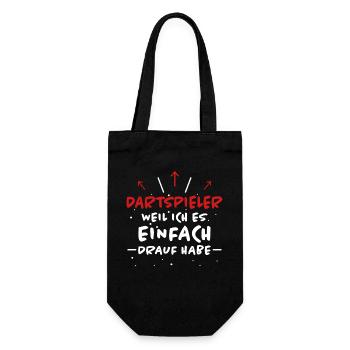 Dartspieler Spruch Darter Fun Dartspieler Geschenk - Geschenkbeutel für Flaschen - Schwarz - Vorne