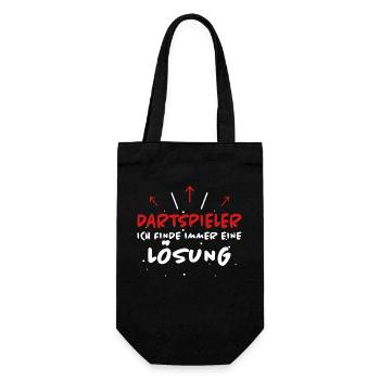 Dartspieler Spruch Darter Fun Dartspieler Geschenk - Geschenkbeutel für Flaschen - Schwarz - Vorne