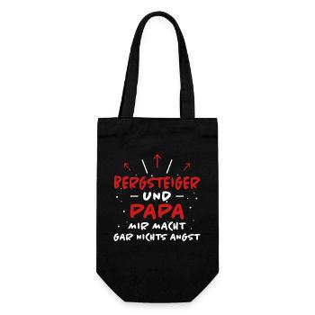Bergsteiger Spruch Wandern Bergsteiger Geschenk - Geschenkbeutel für Flaschen - Schwarz - Vorne