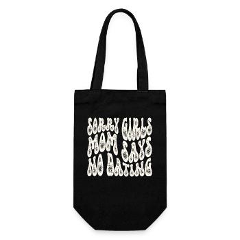 Sorry Girls Mom Sagt KeinDate Babyparty - Geschenkbeutel für Flaschen - Schwarz - Vorne