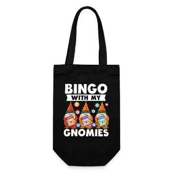 Bingo avec mes gnomies Bingo amusant - Sac à bouteille - noir - Devant