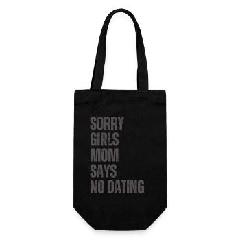 Sorry Girls Mom Sagt KeinDate Babyparty - Geschenkbeutel für Flaschen - Schwarz - Vorne