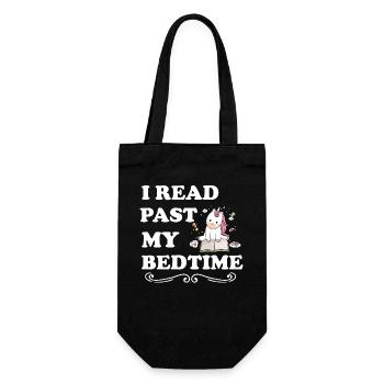 I read unicorn after bedtime - Gift Bag for Bottles - black - Front