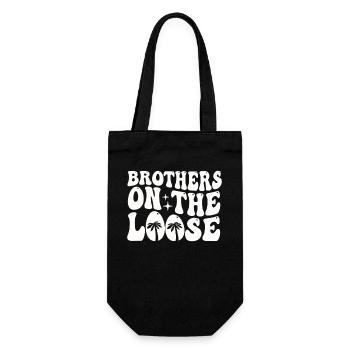 Brothers On The Loose Geschwisterreise - Geschenkbeutel für Flaschen - Schwarz - Vorne