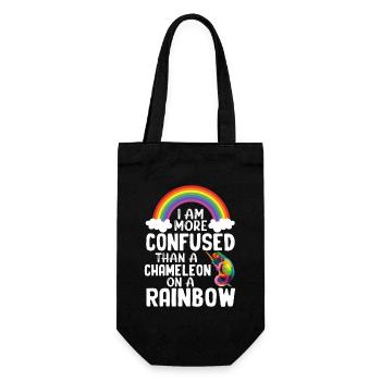 I'm more confused than a chameleon - Gift Bag for Bottles - black - Front