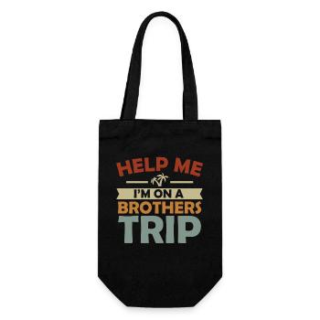 Siblings, I'm on a brothers' journey - Gift Bag for Bottles - black - Front