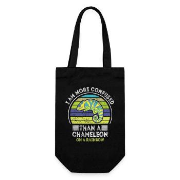 I'm more confused than a chameleon - Gift Bag for Bottles - black - Front