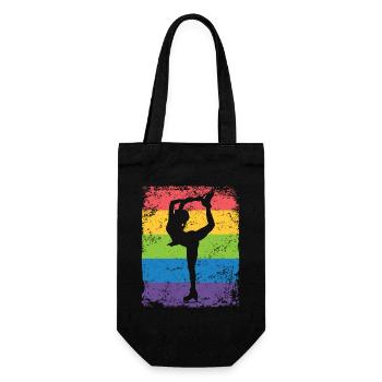 Figure Skating Figure Skating Ice Skating - Gift Bag for Bottles - black - Front