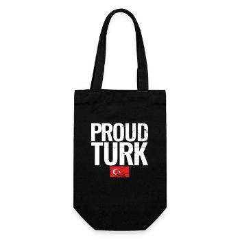 Fier Turc Vintage Turquie Drapeau Turc Turc - Sac à bouteille - noir - Devant