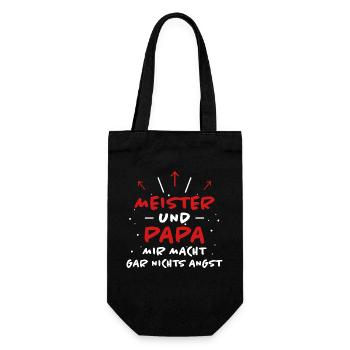 Meister Spruch Prüfung Lustiges Meister Geschenk - Geschenkbeutel für Flaschen - Schwarz - Vorne