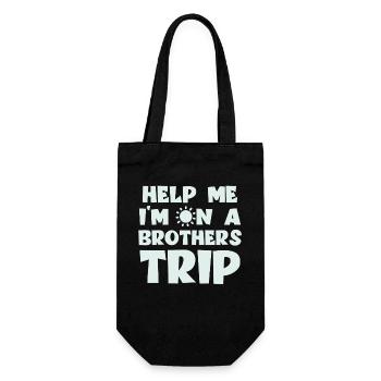 Siblings, I'm on a brothers' journey - Gift Bag for Bottles - black - Front