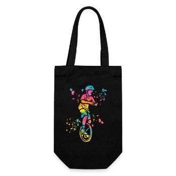 Unicyclist unicycle unicycle - Gift Bag for Bottles - black - Front
