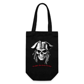 Crâne de pirate 07 2024 B Plan de travail 1 Copie 2 - Sac à bouteille - noir - Devant