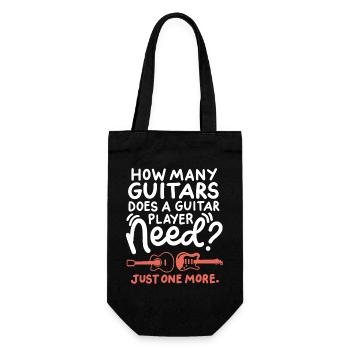 Gitarren Gitarrenspieler Gitarrist - Geschenkbeutel für Flaschen - Schwarz - Vorne
