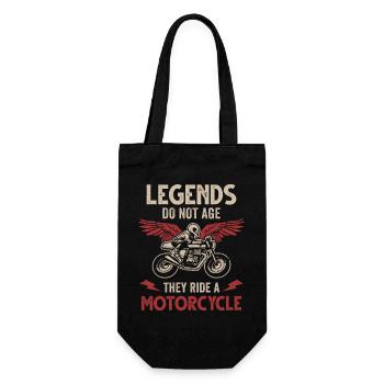 Motorrad Legende Geburtstag Motorradfahrer Biker - Geschenkbeutel für Flaschen - Schwarz - Vorne