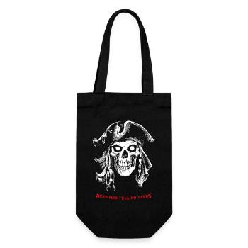 Pirate Skull 07 2024 C Zeichenfläche 1 Kopie - Geschenkbeutel für Flaschen - Schwarz - Vorne