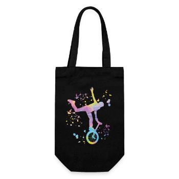 Unicyclist unicycle unicycle - Gift Bag for Bottles - black - Front
