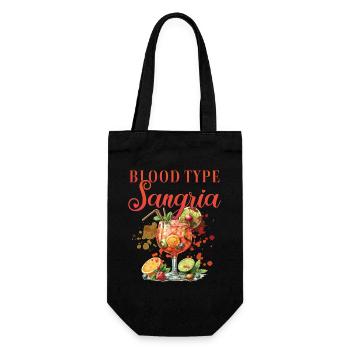 Cocktail Bartender Blood Type Sangria - Geschenkbeutel für Flaschen - Schwarz - Vorne