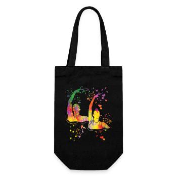 Artistic Swim Team Synchronschwimmen - Geschenkbeutel für Flaschen - Schwarz - Vorne