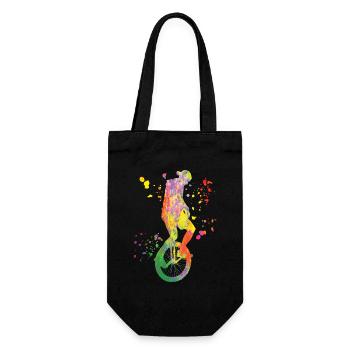 Unicyclist unicycle unicycle - Gift Bag for Bottles - black - Front