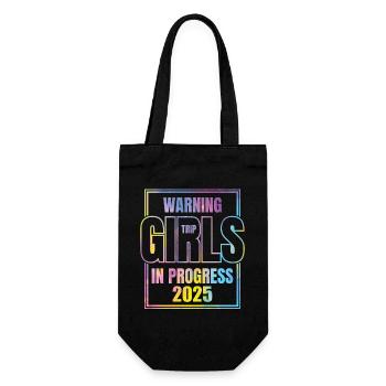 Warnung Girls Trip In Progress 2025 - Geschenkbeutel für Flaschen - Schwarz - Vorne
