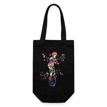 Unicyclist unicycle unicycle - Gift Bag for Bottles - black - Front