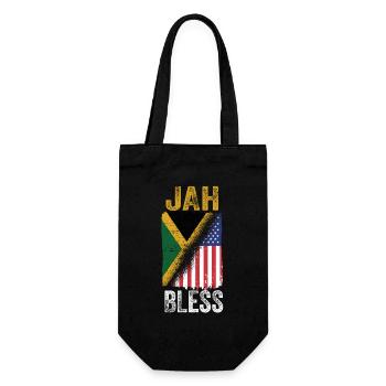 Jah Bless Drapeau américain Reggae Jamaica Roots - Sac à bouteille - noir - Devant