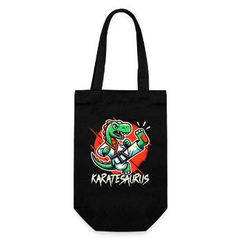 Karaté Karaté Combattant Arts Martiaux Karatesaurus - Sac à bouteille - noir - Devant