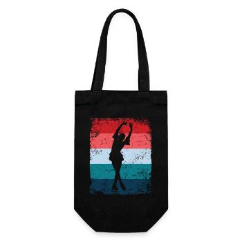 Eiskunstläufer Eiskunstlauf Schlittschuhlaufen - Geschenkbeutel für Flaschen - Schwarz - Vorne