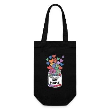 Labels Jars Not People Heart Jar - Gift Bag for Bottles - black - Front