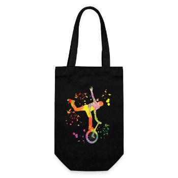 Unicyclist unicycle unicycle - Gift Bag for Bottles - black - Front