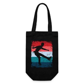Figure Skating Figure Skating Ice Skating - Gift Bag for Bottles - black - Front