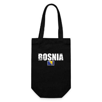 Bosnia Bosnia Vintage Bosnian Flag Bosnian - Gift Bag for Bottles - black - Front