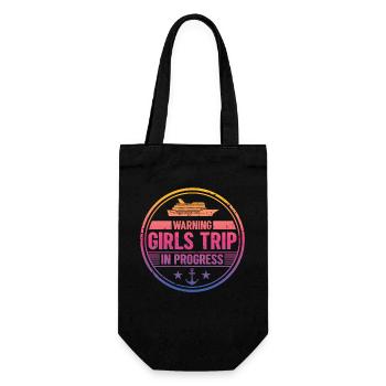 Attention Girls Trip en cours - Sac à bouteille - noir - Devant