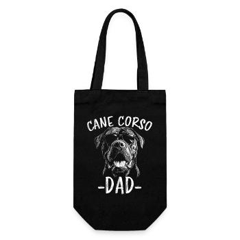 Cane Corso Italiano Papa Dad Cane Corso Gift - Gift Bag for Bottles - black - Front