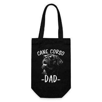 Cane Corso Italiano Papa Dad Cane Corso Gift - Gift Bag for Bottles - black - Front