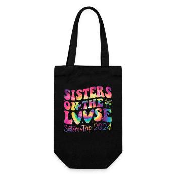 Sisters on the Run Sisters' Trip 2024 - Gift Bag for Bottles - black - Front