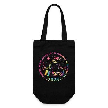Friends Beach Laughing Girls Trip 2025 - Gift Bag for Bottles - black - Front