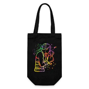 Boxen Kämpfer Kinder Boxen Match Boxer - Geschenkbeutel für Flaschen - Schwarz - Vorne