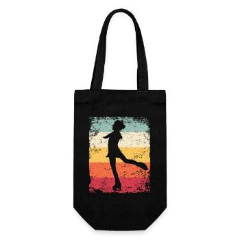 Figure Skating Figure Skating Ice Skating - Gift Bag for Bottles - black - Front