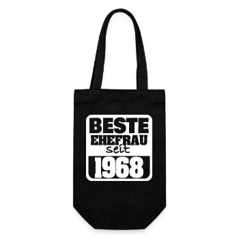 Verliebt 1968 - Geschenkbeutel für Flaschen - Schwarz - Vorne