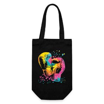 Boxen Kämpfer Kinder Boxen Match Boxer - Geschenkbeutel für Flaschen - Schwarz - Vorne
